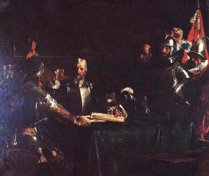 Juan Luna The Blood Compact oil painting image